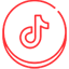 Imagem direcionando e contendo o ícone do TikTok do Império BBQ.